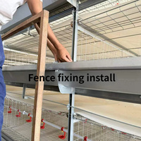 Équipement d'alimentation centralisé, conception modulaire, cage d'élevage de poulets pour une utilisation professionnelle dans les élevages avicoles