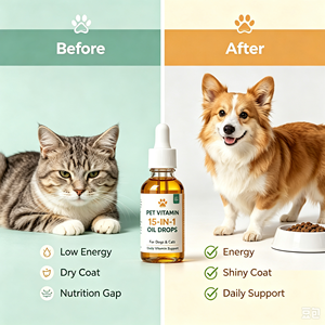 Gotas Vitamínicas <span class=keywords><strong>para</strong></span> <span class=keywords><strong>Perros</strong></span> 15 en 1, Suplemento Premium de Vitaminas y Minerales <span class=keywords><strong>para</strong></span> el Apoyo Diario a la Salud Canina, Suministro al por Mayor OEM ODM - Product Image 3