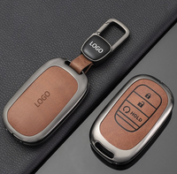 Logo personnalisé, mode, luxe, alliage de zinc métallique, housse de clé de voiture en métal, accessoires pour Honda CRV HRV 2021 Accord Crosstour