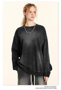 Sudadera con Capucha de Diseño Personalizado con Bordado 3D en Relieve Chenille, Estilo Urbano, Impresión Directa en Prenda (DTG), Lavado Vintage, 100% Algodón - Product Image 4