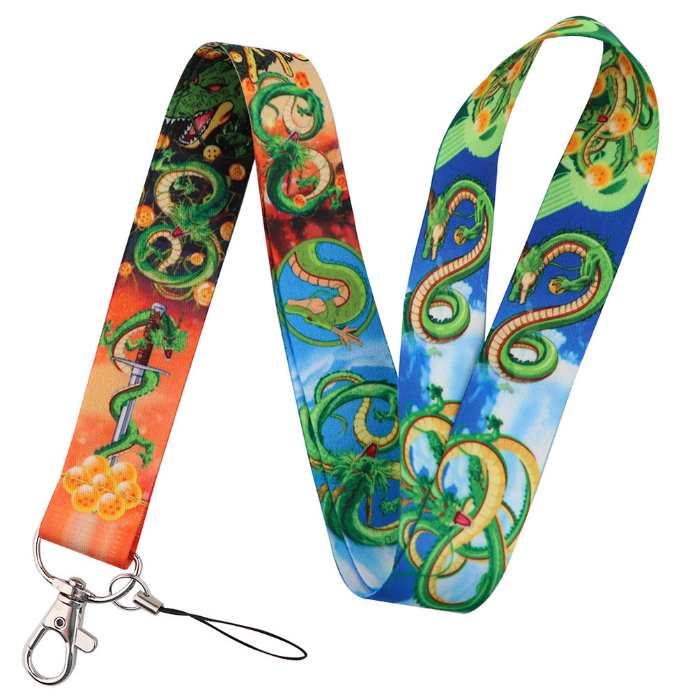 ID Card Anti-Lost Accessories Wholesale Cartoon Dragon Son Goku Design Lanyards Phone Neck Hanging USB Lanyard Promotional Gifts Image 2