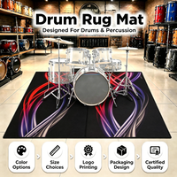 Trommelteppich |   Elektronischer Schlagzeug-Teppich Tolles Geschenk für Schlagzeuger Schalldämmende Bodenmatte für Elektrisches Schlagzeug Rutschfeste Drum-Kit-Matte