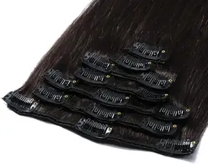 Different Kinds Stainless Steel Clip In Human Hair Extensions