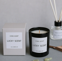 Bougie parfumée en cire de soja personnalisée avec logo d'usine, brûlage propre et durable, aromathérapie, artisanat, décoration de la maison, cadeau de mariage
