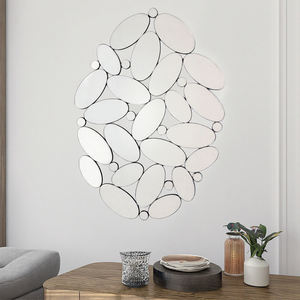 Cadre de <span class=keywords><strong>miroir</strong></span> décoratif ovoïde en grappes d'art moderne <span class=keywords><strong>Miroir</strong></span> mural de forme irrégulière pour la maison Salle de bain Entrée Salon Bureau - Product Image 2
