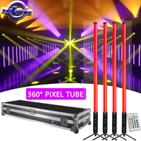 Bothlighting 8 pièces avec Flight Case IP65 TUBE Lumière de Scène Sans Fil et sur Batterie pour Mariage, DJ, Événement