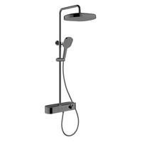 Ensembles de robinets de douche thermostatiques à une poignée Système de cascade de pluie pour salle de bain avec motifs de pulvérisation douce et à jet Matériau en laiton