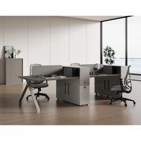 Cabine modulaire 6 personnes Bureau Tables d'ordinateur Bureau de meubles Pc Partition Poste de travail Bureau