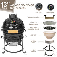 Céramique Oeuf Kamado Cuisine Extérieure Jardin Bbq Grill 13 18 21 23 24 27 29 Pouces Sphérique Granulés Fumeur Camping Barbecue Asadores