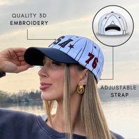 Gorra de Béisbol Estilo Americano a Rayas, Visera Rígida, Aspecto de Textura Única, Gorra Casual de Moda para Uso Diario en la Calle y Fiestas