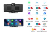 Capteur de lumière haute définition 1080P 10.26 "écran tactile Radio stéréo double piste sans fil Air Play Carplay avec Android Auto
