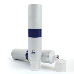 Custom Logo Printed 150ML Cosmetics Plastic ABL Container Factory Made <b>Toothpaste</b> Tube with Pump Cap for Cosmetics Packaging - Product Image 1