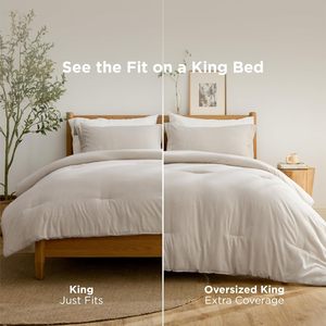 Ensemble de couette King Size - Ensemble de couette beige King Size, literie douce <span class=keywords><strong>pour</strong></span> toutes les saisons, ensemble de literie teintée cationiquement - Product Image 2