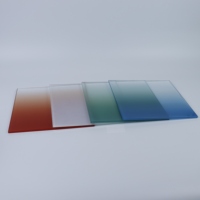 Verre décoratif translucide en céramique à dégradé de couleurs, verre imprimé à dégradé pour cloisons intérieures et bâtiments