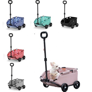 Carrito Plegable de 4 Ruedas <span class=keywords><strong>para</strong></span> Mascotas, Ligero y Transpirable, Carrito de Viaje <span class=keywords><strong>para</strong></span> <span class=keywords><strong>Perros</strong></span> y Gatos, Carrito Portátil <span class=keywords><strong>para</strong></span> Cachorros <span class=keywords><strong>para</strong></span> Exteriores - Product Image 6