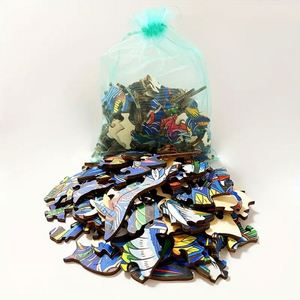 Regalos de Navidad y Acción de Gracias para Familiares y Amigos, Rompecabezas de Madera con Forma de Animal Único, Colibrí, Juguete Educativo DIY - Product Image 4