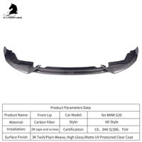 Kit carrosserie aérodynamique intégré en fibre de carbone style AD pour BMW Série 3 G20 2019-2022