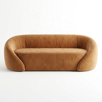 Italienisches Minimalistisches Wohnzimmer-Sofa Wahl von Größen und Stoffen. Vakuumverpackte Wohnzimmermöbel