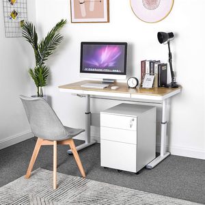 Đương đại 3-ngăn kéo di động Tủ tập tin pre-xây Dựng Văn phòng lưu trữ với các phím bánh xe kim loại thép nộp hồ sơ văn phòng ngăn kéo - Product Image 2