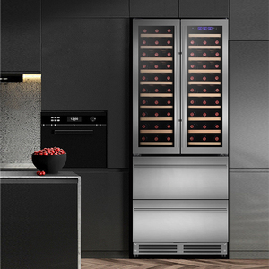 Enfriador de Vino y Bebidas de 600l con Compresor de Doble Puerta y Triple Zona, 100 Botellas, Dos Cajones, 169 Latas, Refrigerador Yc-618 - Product Image 4