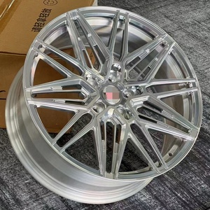 New Forged 5 Passenger Car <b>Wheels</b> 120/1114.3 Multiple <b>Spoke</b> Brushed Wire Drawn Silver Hollow Process - Product Image 4