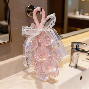 Sapone Solido Fai-da-<span class=keywords><strong>Te</strong></span> a Forma di Rosa, Cristallo Trasparente Fatto a Mano, Stile Elegante, Regalo di Natale - Product Image 6