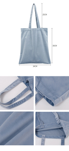 Venta al por mayor bolsa de terciopelo 34x39cm elegante bolsa de regalo grande niñas reutilizable bolsa de compras simple - Product Image 6