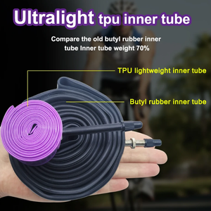 MTB <span class=keywords><strong>29</strong></span> 26 27,5 Tubo interior de <span class=keywords><strong>bicicleta</strong></span> Cámara ultraligera TPU 26x1,95 a 2,6 27,5x1,95 a 2,6 29x1,95 A2. Neumático de <span class=keywords><strong>bicicleta</strong></span> FMountain de 6 pulgadas - Product Image 6