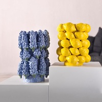 Vas keramik seni buah kreatif, tembikar modern unik sebagai dekorasi meja pernikahan atau hadiah vas jeruk lemon