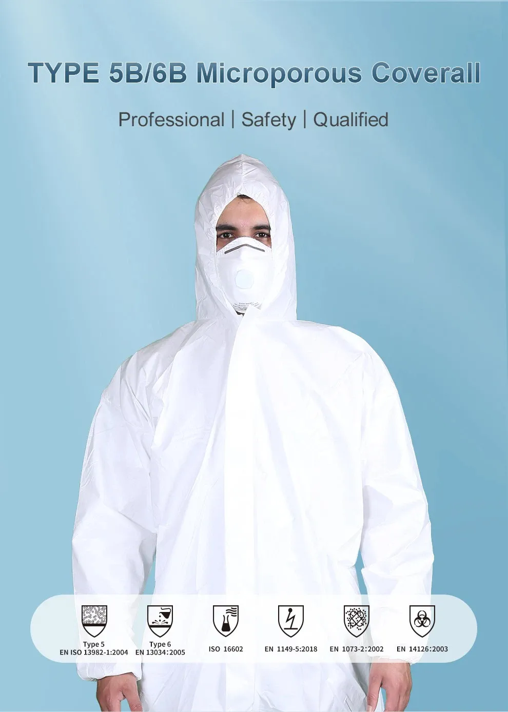 Type 5B 6B Microporous Coverall wholesales OEM