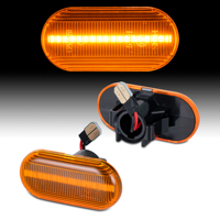 Accessoires de voiture à lentille orange Marqueur latéral LED pour Benz Smart W453 Renault Clio1Clio2 SEAT
