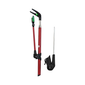 Support de canne à pêche télescopique en acier inoxydable de 2,1 m avec rotation à 180 degrés, support de canne à pêche réglable pour la pêche au sol - Product Image 3
