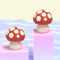 Mini masseur vibrant personnel en forme de champignon avec 10 vitesses, étanche IPX7, rechargeable par USB et 50 dB de bruit