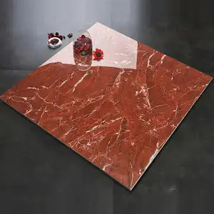 600x600mm rote und weiße Marmor fliesen rutsch feste, wasser absorbierende Luxus bodendesigns für europäische Keramik fliesen