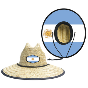หมวกฟางชายหาดสีธงชาติอาร์เจนตินาและบราซิลสำหรับผู้ชายและผู้หญิงจาก JAKIJAYI ขายส่ง - Product Image 2