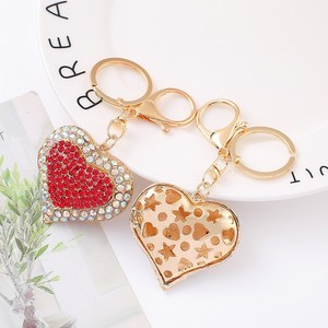 Heart Rhinestone Zinc Alloy <b>Keychain</b> Crystal Pendant Bag Charm <b>Car</b> Accessory Halloween Gift - Product Image 3