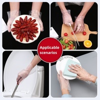 TPE gants de ménage jetables de qualité alimentaire cuisson des aliments cuits salon de beauté teinture des cheveux