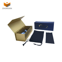 Boîte cadeau personnalisée en carton revêtu de papier résistant aux rayures et haute brillance avec fermeture magnétique et rabat pour emballage de lunettes de soleil