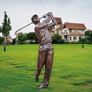 Nueva Estatua de Golfista Personalizada de Tamaño Real, Escultura de Golfista de Resina, Bronce y Acero Inoxidable, Estatua Moderna de Golfista de Tamaño Real - Product Image 1