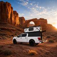 Camper de camion à coque composite haute résistance, directement de l'usine, compatible avec Toyota Tacoma 5 pieds de large, camping-car tout-terrain escamotable 2026