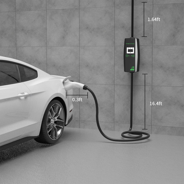 New Portable EV Charger Adjustable 3.7KW 16A IP54 with Voltage Monitoring Function