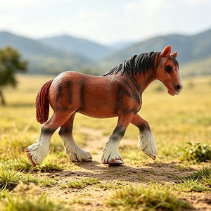 Modèles de chevaux de simulation transfrontaliers : Cheval de Quarter, Cheval Hanovrier, Cheval Friesien, Cheval Blanc, Cheval Clydesdale - PVC - Product Image 5
