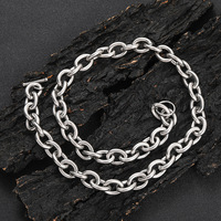 Collier à maillons ovales épais avec fermoir à bascule, plaqué argent et or, bijoux fantaisie pour hommes et femmes, MOQ 50, vente en gros