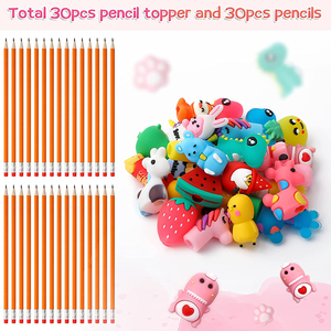 Ensemble de papeterie scolaire promotionnel écologique et coloré pour l'école primaire, la <span class=keywords><strong>maternelle</strong></span> et l'école primaire, crayons en bois HB à tête de dessin animé - Product Image 2