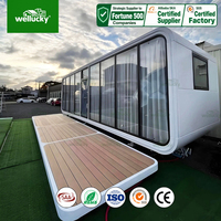 Maison Modulaire Préfabriquée de Luxe Certifiée CE, 20ft 40ft, Type Cabine Apple avec Salle de Bain pour Projets Européens et Location Airbnb