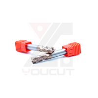 FE-10-75 Fraise à queue carrée en carbure monobloc à 4 cannelures, longueur allongée, queue égale, pour usinage CNC de finition d'acier à cavités profondes