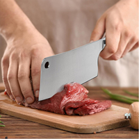 Couteau de boucher chinois de 7 pouces, 9Cr18Mov, acier inoxydable à haute teneur en carbone, ultra-tranchant, couteau de chef de cuisine pour gadgets de cuisine