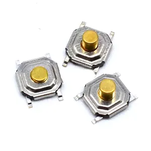 Shenzhen CXCW electronic waterproof copper head 4*4*1.7 2 1.5 4.5 5 3mm smd push button tact switch