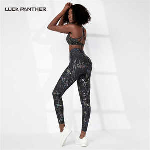 Bán Buôn Đầy Màu Sắc Sét Thiết Kế In Ấn Tummy Kiểm Soát Yoga Quần Tập Thể Dục Đặc Biệt Cao Eo Yoga Quần Với Pockett - Product Image 2