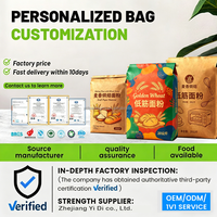 Sac en papier kraft multicouche de qualité alimentaire certifié ISO/SGS/RoHS, biodégradable, recyclable, avec bec verseur facile, 10-25 kg, pour produits chimiques de boulangerie